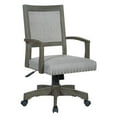 thumbnail image 1 of Deluxe Cane Back Bankers Chair in Gray Fabric Seat, 1 of 11
