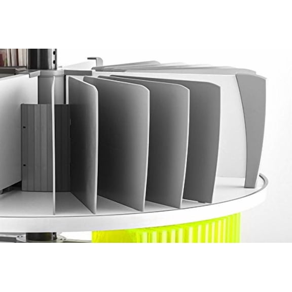 Deluxe Carousel Shelving Unit Organizer Set - Converts Carousel Tier into 24 Smaller Sections for Better Storage, Nests into 1 Full Shelf Tier, Can Fit up to 120 Vertical Files