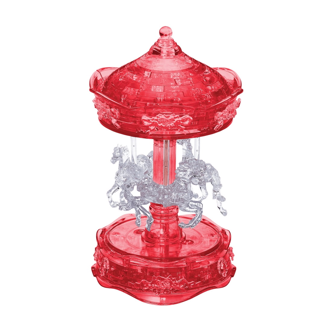 3D Crystal Puzzle - Carousel (White/Red): 83 Pcs - Walmart.com