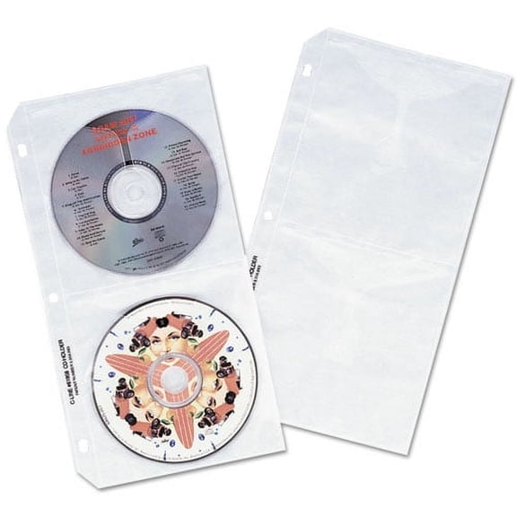 Deluxe Cd Ring Binder Storage Pages, Standard, Stores 4 Cds, 10/pack | Bundle of 2 Packs