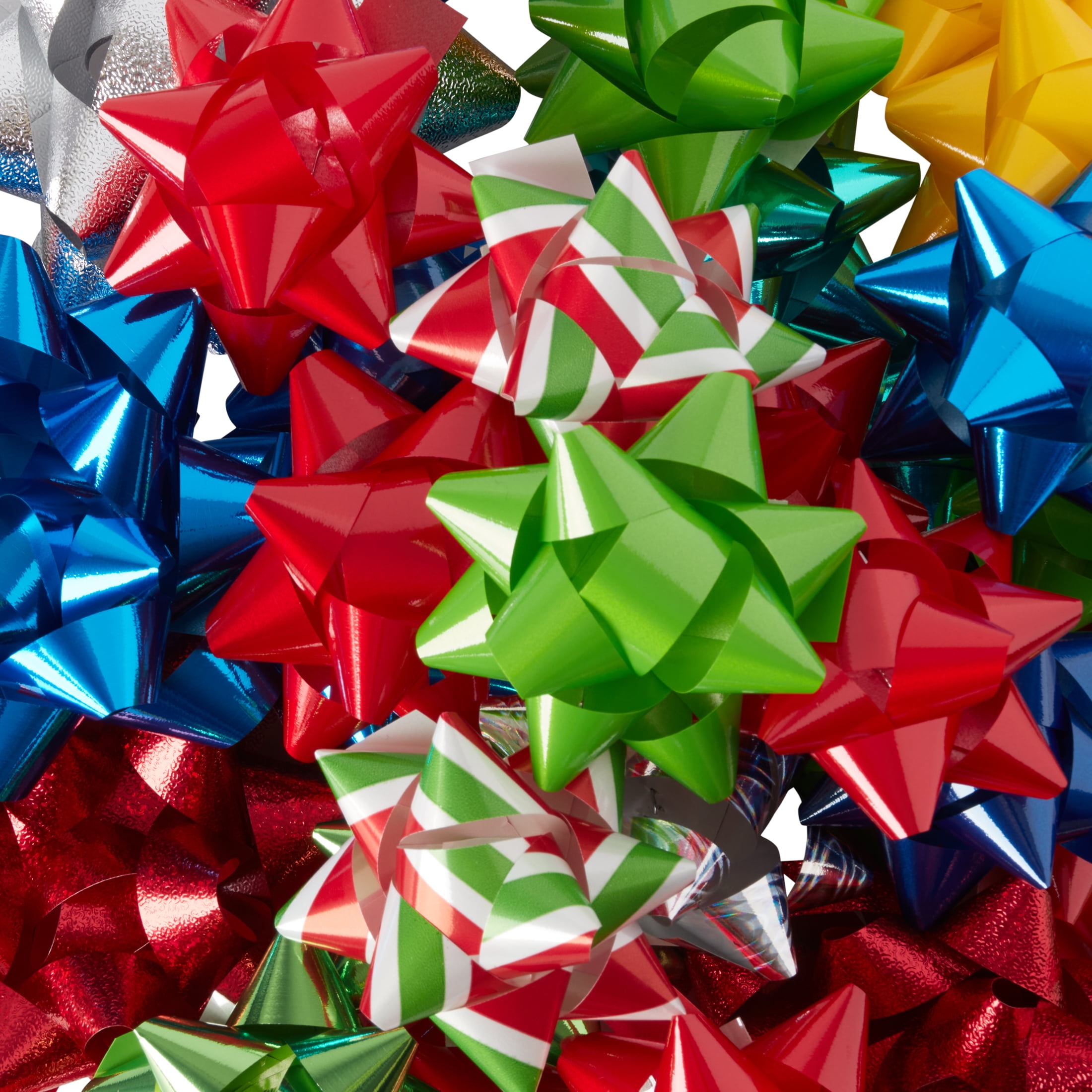 Deluxe Christmas Gift Bows, Multicolor, 40 Count, by Holiday Time