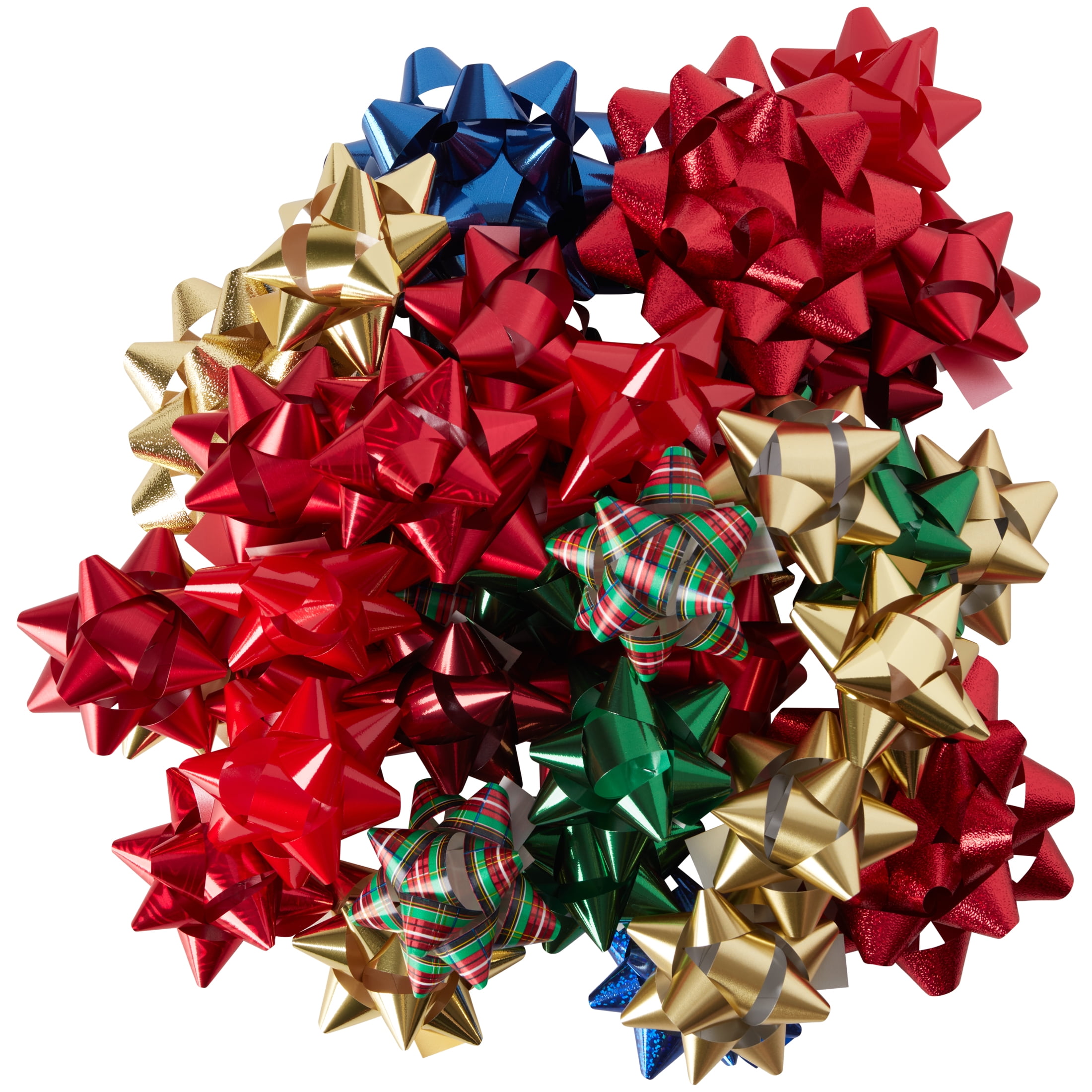 Deluxe Christmas Gift Bows, Multicolor, 40 Count, by Holiday Time