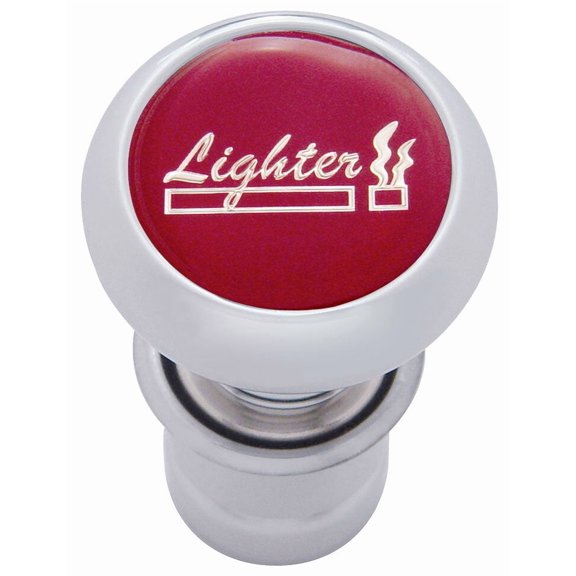 Deluxe Cigarette Lighter with Glossy Sticker in Red