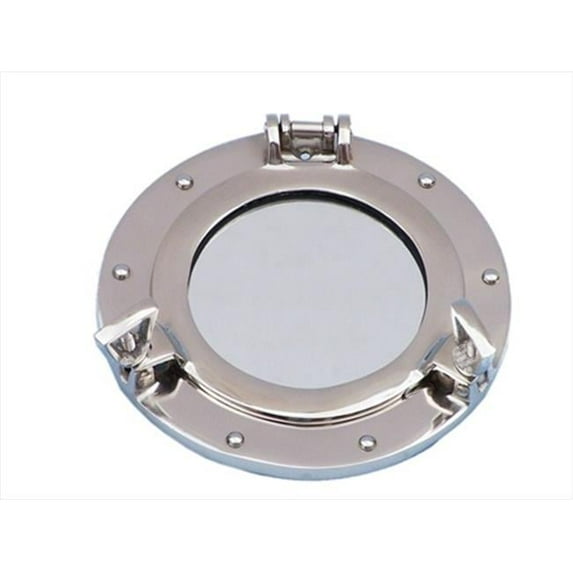 Deluxe Class Chrome Porthole Mirror 8 in. Decorative Accent