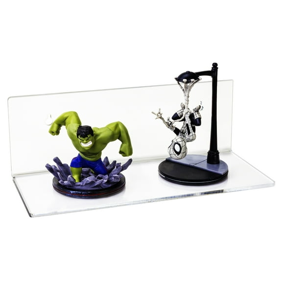 Deluxe Clear Acrylic 12" x 5" x 4" Floating Shelf Wall Mount Bracket (A088)