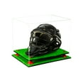 thumbnail image 1 of Deluxe Clear Acrylic Catchers Helmet Display Case with Red Risers and Turf Base (A002-RR), 1 of 7