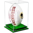 thumbnail image 1 of Deluxe Clear Acrylic Football Display Case Vertical with Purple Risers and Turf Base (A060-PR), 1 of 2