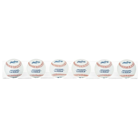 Deluxe Clear Acrylic Golf Ball Wall Mounted Floating Shelf Bracket for 6 Golf Ball Display (A066-A)