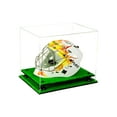 thumbnail image 1 of Deluxe Clear Acrylic Lacrosse Helmet Display Case with Black Risers and Turf Base (A002-BR), 1 of 1