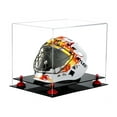 thumbnail image 1 of Deluxe Clear Acrylic Lacrosse Helmet Display Case with Red Risers (A002-RR), 1 of 6