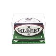 thumbnail image 1 of Deluxe Clear Acrylic Rugby Ball Display Case with White Risers and Turf Base (A004-CWRTB), 1 of 4