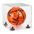 thumbnail image 1 of Deluxe Clear Acrylic Soccer Ball Display Case with Black Risers and Clear Base (A027-BR), 1 of 1