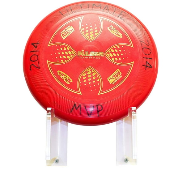 Deluxe Clear Acrylic Ultimate Frisbee Wall Mount Bracket (A023-F-SS)