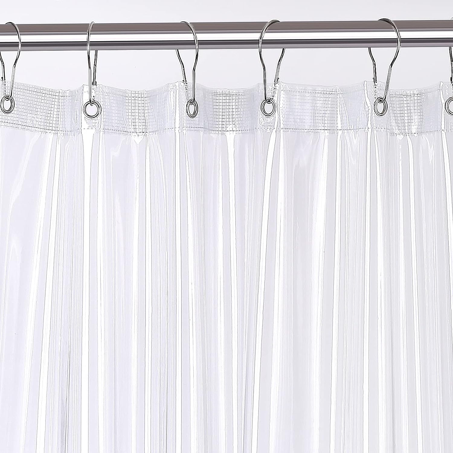 Deluxe Clear Shower Curtain Liner, 72 x 72 Inches, Heavy Duty Vinyl