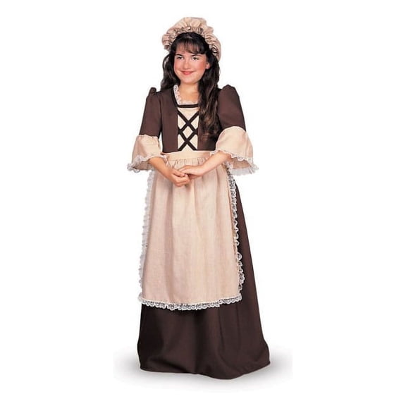 Rubies Deluxe Colonial Dress Costume for Kids, Girls Large