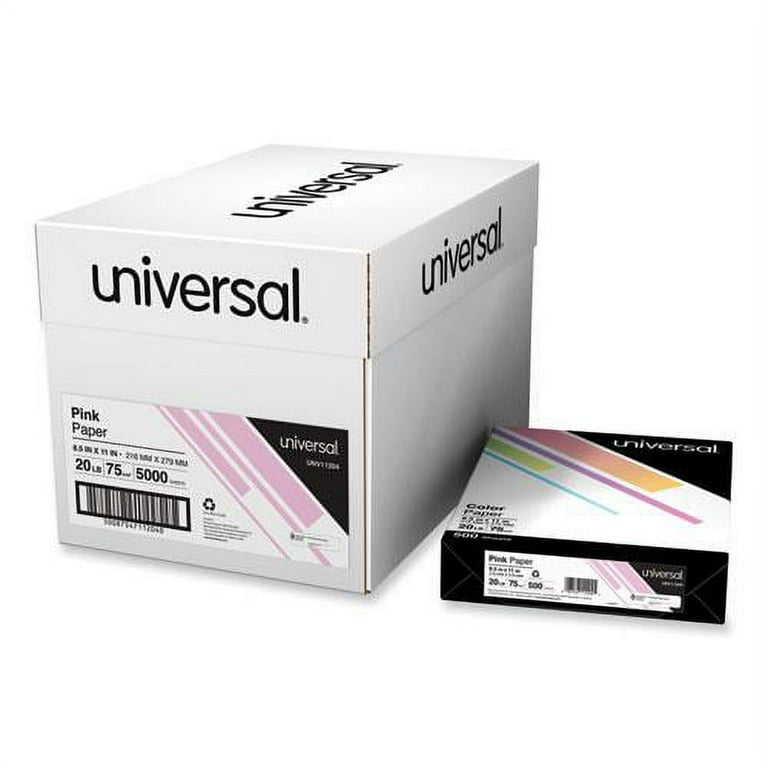 Deluxe Colored Paper, 20 lb Bond Weight, 8.5 x 11, Pink, 500/Ream Deluxe Colored Paper, 20 lb Bond Weight, 8.5 x 11, Pink, 500/Ream