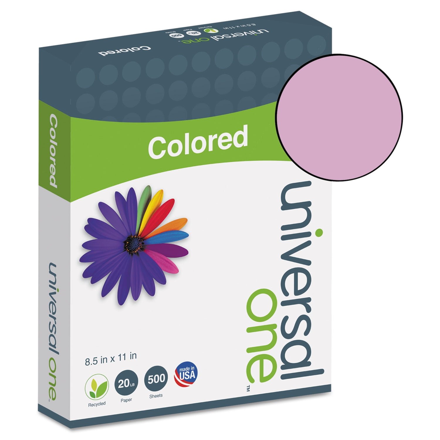 Universal Deluxe Colored Paper, 20lb, 8.5 x 11, Orchid, 500/Ream