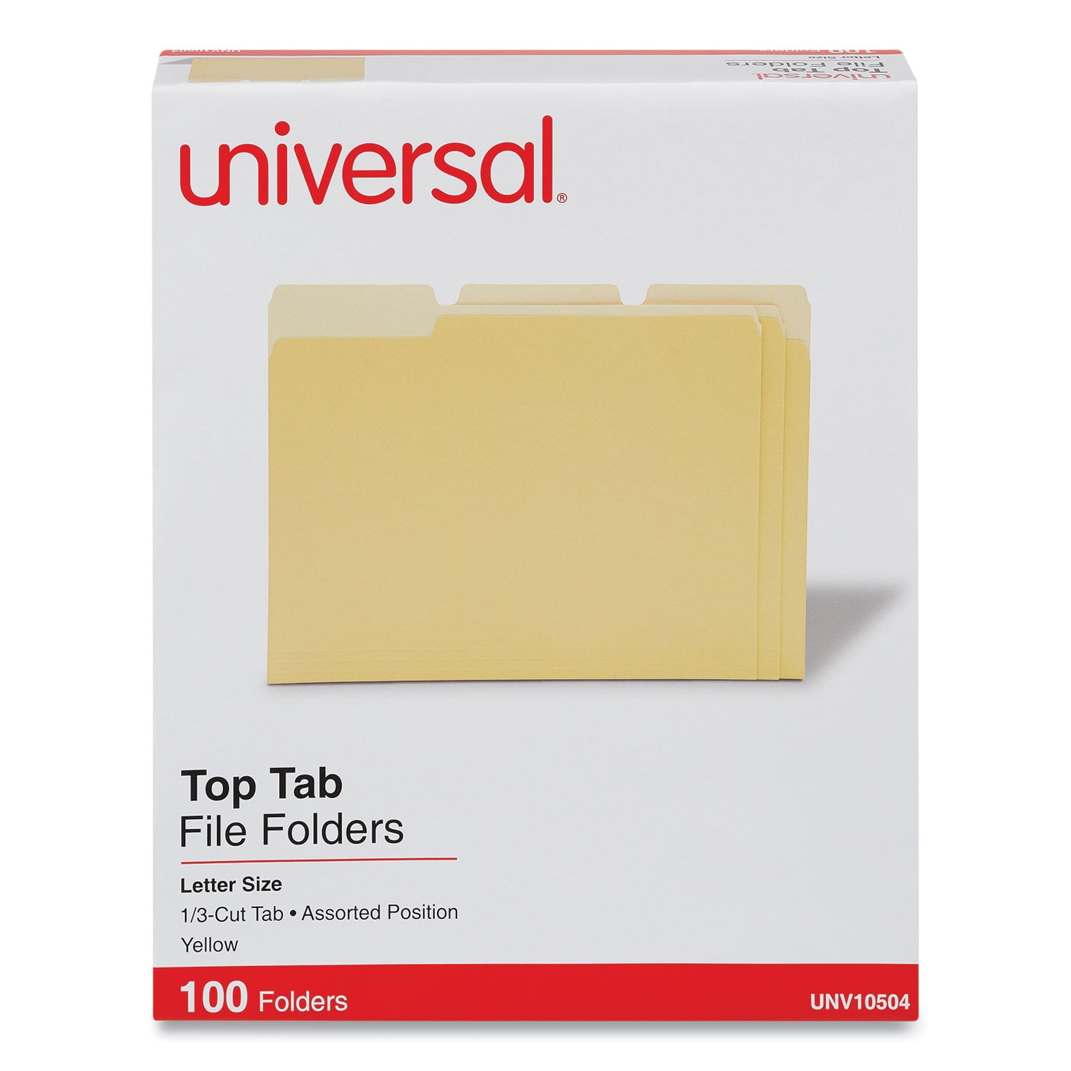 Colored File Folders, 1/3-Cut Tabs: Assorted, Legal Size, Yellow/Light Yellow, 100/Box Colored File Folders, 1/3-Cut Tabs: Assorted, Legal Size, Yellow/Light Yellow, 100/Box