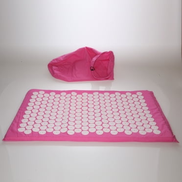 Deluxe Comfort Acupuncture Mat with Carrying Bag – Natural Endorphin Energy Booster – Holistic Therapy – Great Stress Reliever – Mat, Pink