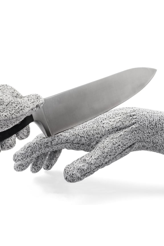 Deluxe Comfort BooBooNoMore Kevlar No Cut Kitchen Gloves, Large - Machine Washable - High Grade Polyethene - Light Weight - Kitchen, Grey