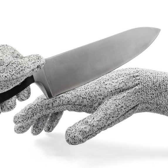 Deluxe Comfort BooBooNoMore Kevlar No Cut Kitchen Gloves, Small - Machine Washable - High Grade Polyethene - Light Weight - Kitchen, Grey