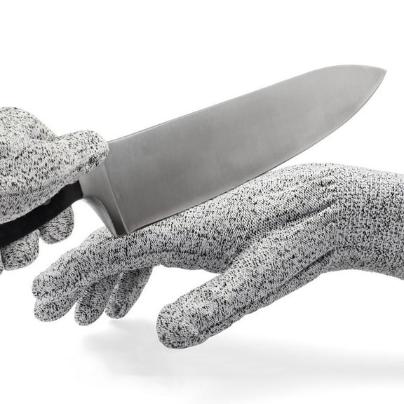 Deluxe Comfort BooBooNoMore Kevlar No Cut Kitchen Gloves, X-Large - Machine Washable - High Grade Polyethene - Light Weight - Kitchen, Grey