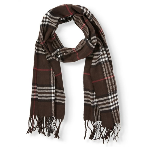 Deluxe Comfort Cashmere New England Plaid Feel Plaid Scarves - 100% Acrylic - Super Soft Cashmere Feel - Purple