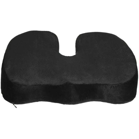 Deluxe Comfort Coccyx Orthopedic Gel Enhanced Comfort Foam – Tailbone Support – Great for Car or Office – Seat Cushion, Black