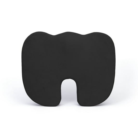Deluxe Comfort Coccyx Orthopedic Memory Foam – Tailbone Support – Great for Car or Office – Seat Cushion, Black