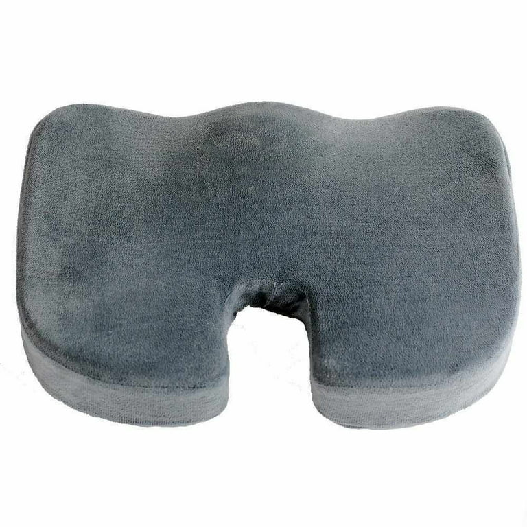 Deluxe Comfort Coccyx Orthopedic Memory Foam – Tailbone Support – Great for  Car or Office – Seat Cushion, Grey