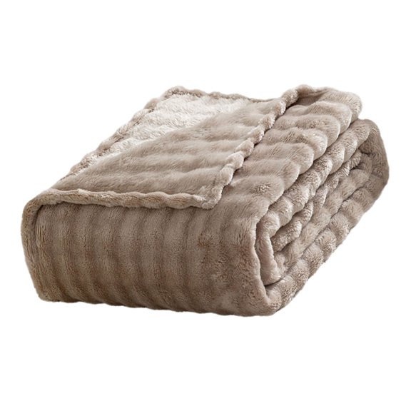 Deluxe Comfort Faux Rabbit Furs Blanket Plushes Warmth Blanket for Chilly Nights