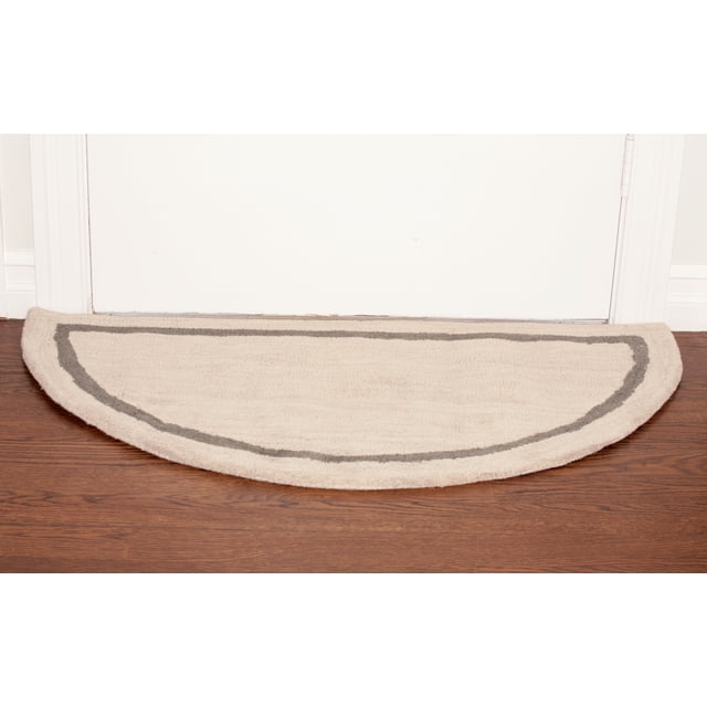 Half Loop Rug Deluxe Comfort Henley Wool Semicircle Foyer Rug, 44