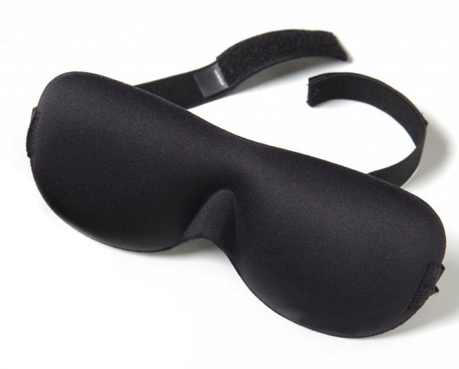 Deluxe Comfort Jet Rest Blink Safe 3D Protective Eye Sleep Mask – Light-Weight – Adjustable Strap – Breathable Polyester – Sleeping Mask, Black – Pack of 2