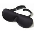 thumbnail image 1 of Deluxe Comfort Jet Rest Blink Safe 3D Protective Eye Sleep Mask – Light-Weight – Adjustable Strap – Breathable Polyester – Sleeping Mask, Black – Pack of 2, 1 of 2