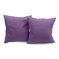 thumbnail image 1 of Deluxe Comfort Luxury Feather Filled Microsuede Solid Color Decorative Throw Pillow, 16" x 16", Light Purple, 2 Pack, 1 of 3