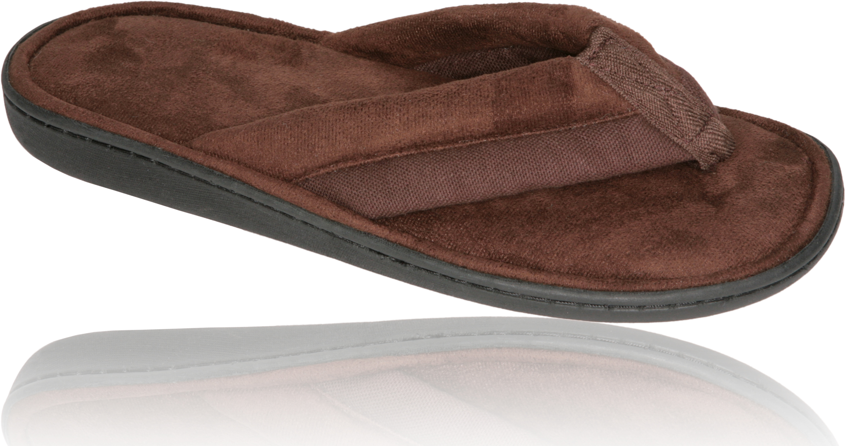 Deluxe Comfort Mens Memory Foam Slipper, Size 11-12 - Soft Linen 120D SBR Insole & Rubber Outsole - Pure Suede Shoes - Non Marking Sole - Mens Slippers, Brown - image 1 of 5