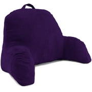 وسادة مسند ظهر Microsuede الراحة الفاخرة مع الأسلحة والأرجواني