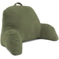 thumbnail image 1 of Deluxe Comfort Microsuede Bed Rest Reading and Bed Rest Lounger â Sitting Support Pillow Soft But Firmly Stuffed Fiberfill - Backrest Pillow With Arms, Green, 1 of 4