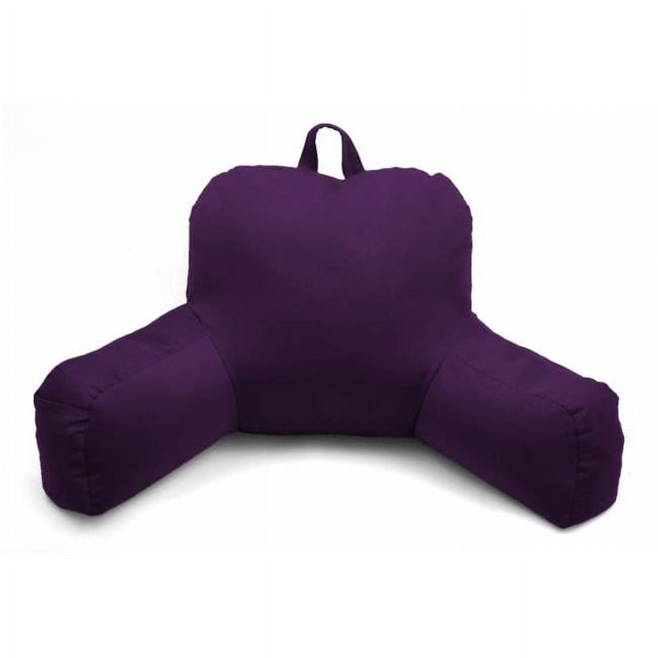 Deluxe Comfort Microsuede Porter Bedrest Lounge Pillow Airy Soft Microbeads Perfect For Bed and Dorm Rooms Wear Resistant Soft Microsuede Bed Rest Pillow Purple Walmart