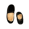 thumbnail image 1 of Deluxe Comfort Modern Moccasin Memory Foam Men's Slipper, Size 11-12 – Stylish Microsuede – Long-Lasting Memory Foam – Warm Fleece Lining – Men's Slippers, Black, 1 of 4