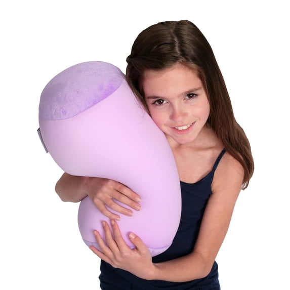 Deluxe Comfort Mooshi Squish Microbead Bed Pillow (14" x 7") ? Airy Squishy Soft Microbeads ? Eighteen Fun Bubbly Colors To Choose From ? Cuddly and Fun Dormroom Accessory ? Bed Pillow, Light Purple