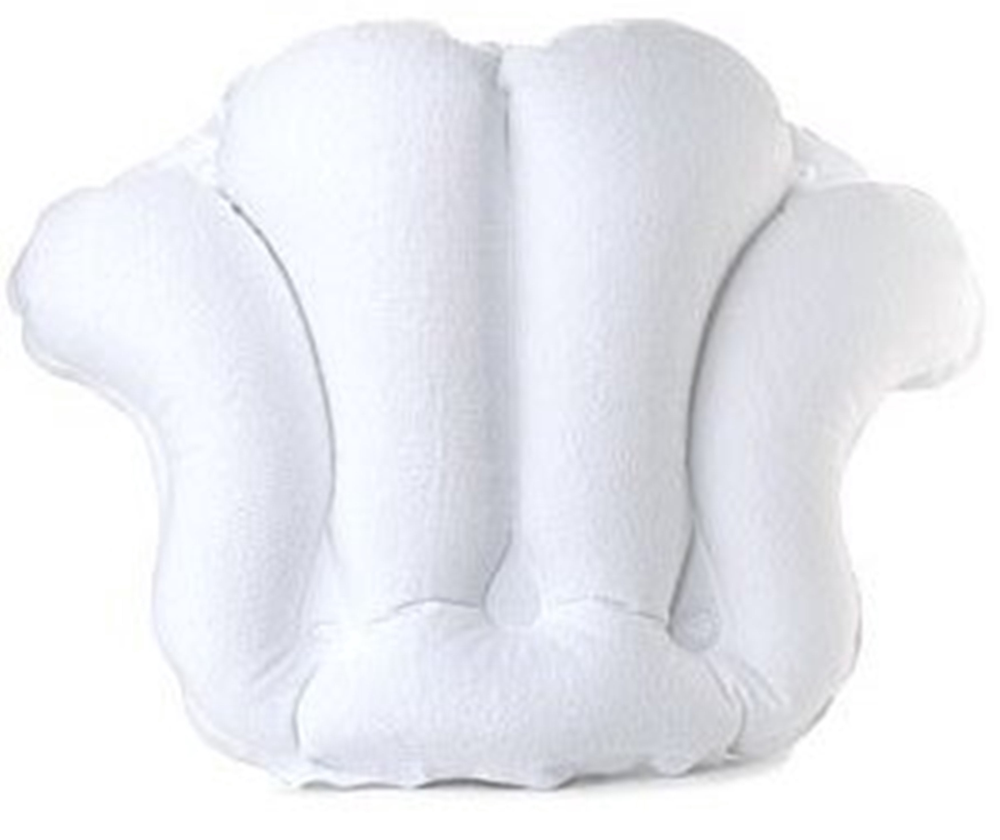 Deluxe Comfort Terry Bath Pillow ? Spa Quality Terry Cloth ? Easily Inflatable with Secure Suction Cups ? Hot Tub and Jacuzzi-Safe ? Bath Pillow, White