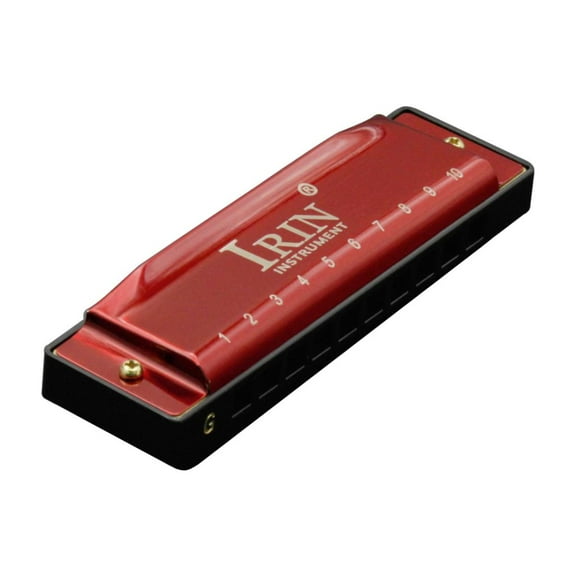 Deluxe Copper 10 Holes Harmonica , W/ Case & Cleaning Cloth