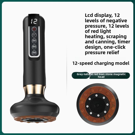 Deluxe Cordless Fascia Release Scraper, 3-in-1 Handheld Muscle Tool with Heat & Vibration, Luxury Physical Wellness Gift for Parents and Partners, Premium Matte Finish