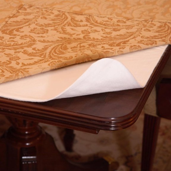 - Deluxe Cushioned Heavy-Duty Table Pad Protector for Dining Room Table - 52" x 120" Oblong Waterproof Vinyl Table Padding Under Tablecloth Cover for Rectangular Square Tables