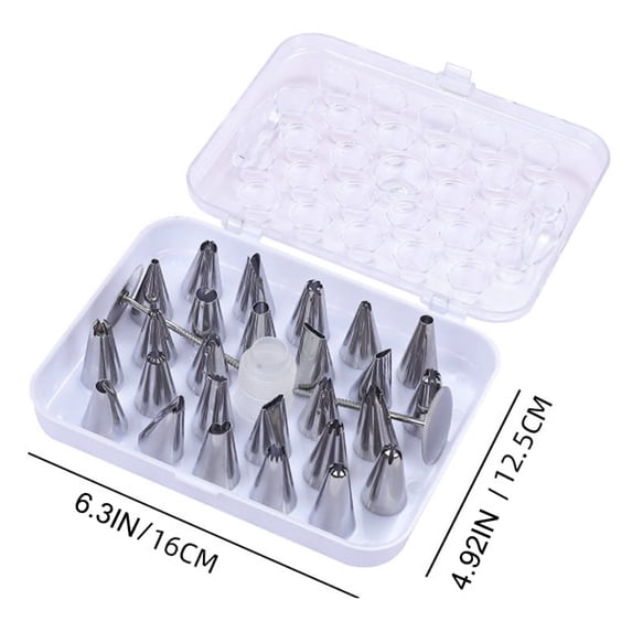 Deluxe Decorating Tip Set, 29-Piece, Stainless Steel and Plastic