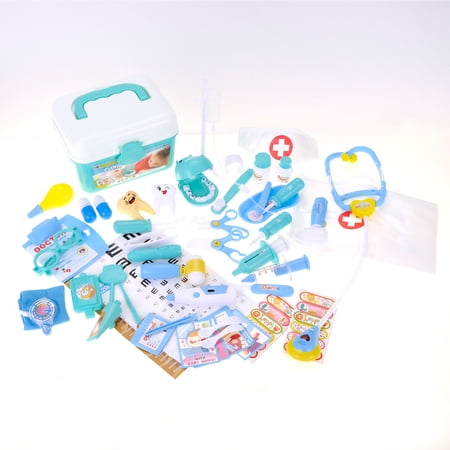 Deluxe Dentist Clinic Playset for Kids, 48-Piece Doctor Toy Set with Stethoscope & Tools