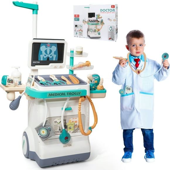 Deluxe Doctor Kit For Kids, 26 Piece Pretend Medical Station Toy Set With Play Stethoscope And Medical Instruments, Perfect Role Play Gift For Toddlers And Young Children