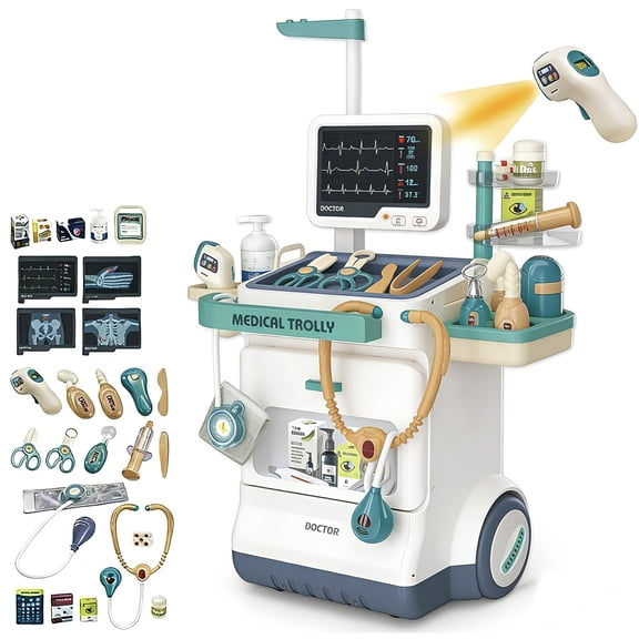 Deluxe Doctor Kit for Kids - 26 Piece Pretend Medical Station Toy