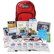 Deluxe Dog Survival Kit - 72 Hour Pet Emergency Go Bag with Food, Water, First Aid, Reflective Leash, Collar, Blanket, Toy, Waste Bags and Portable Backpack for Disaster Preparedness